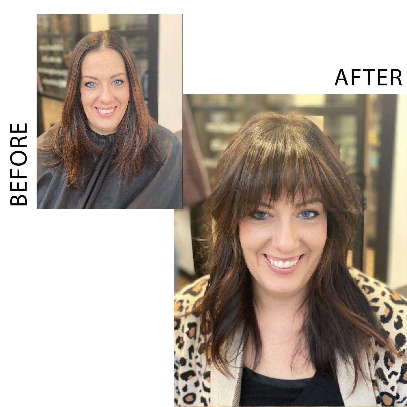 before and after of hair style